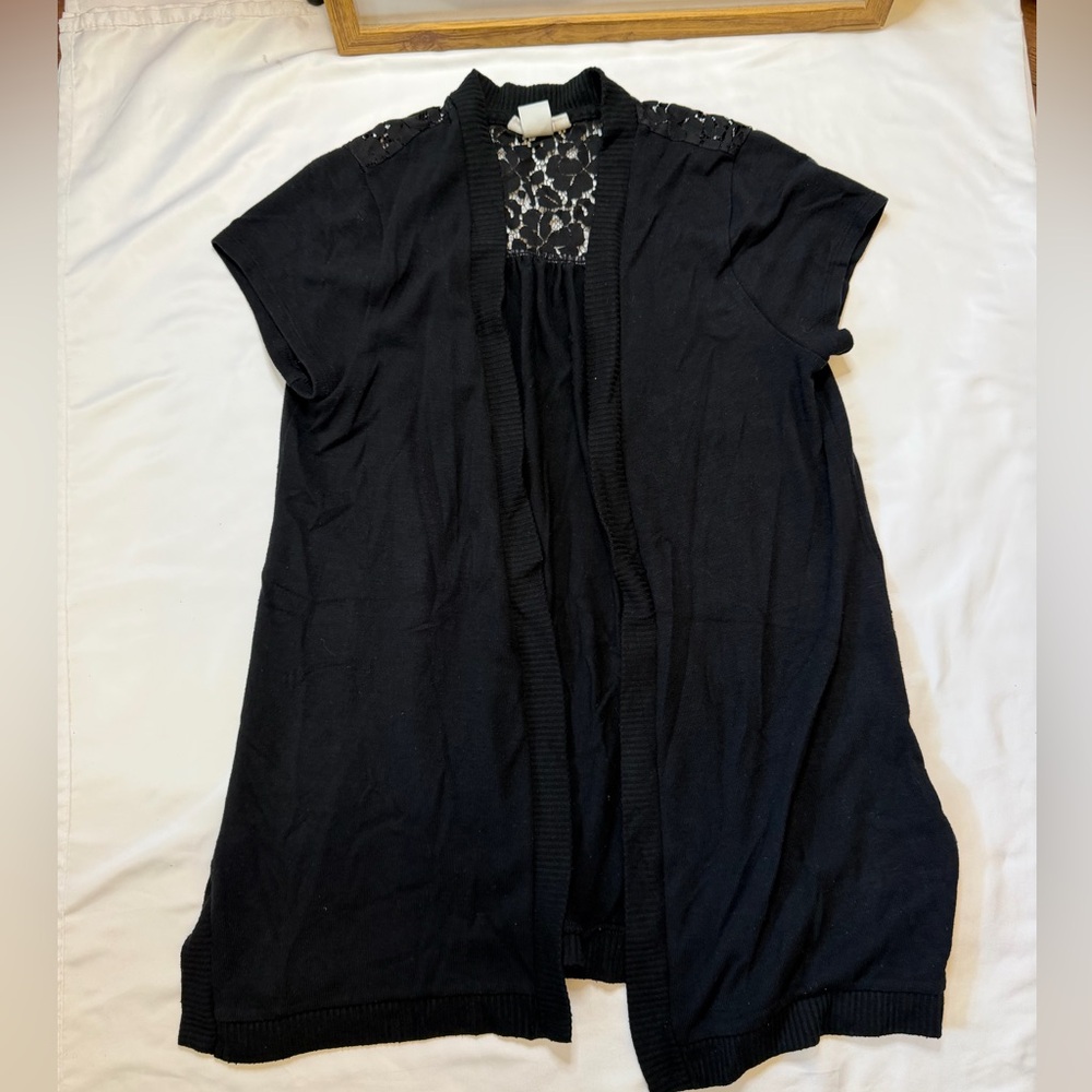 Girls Belle Du Jour size large black cardigan - Picture 1 of 5